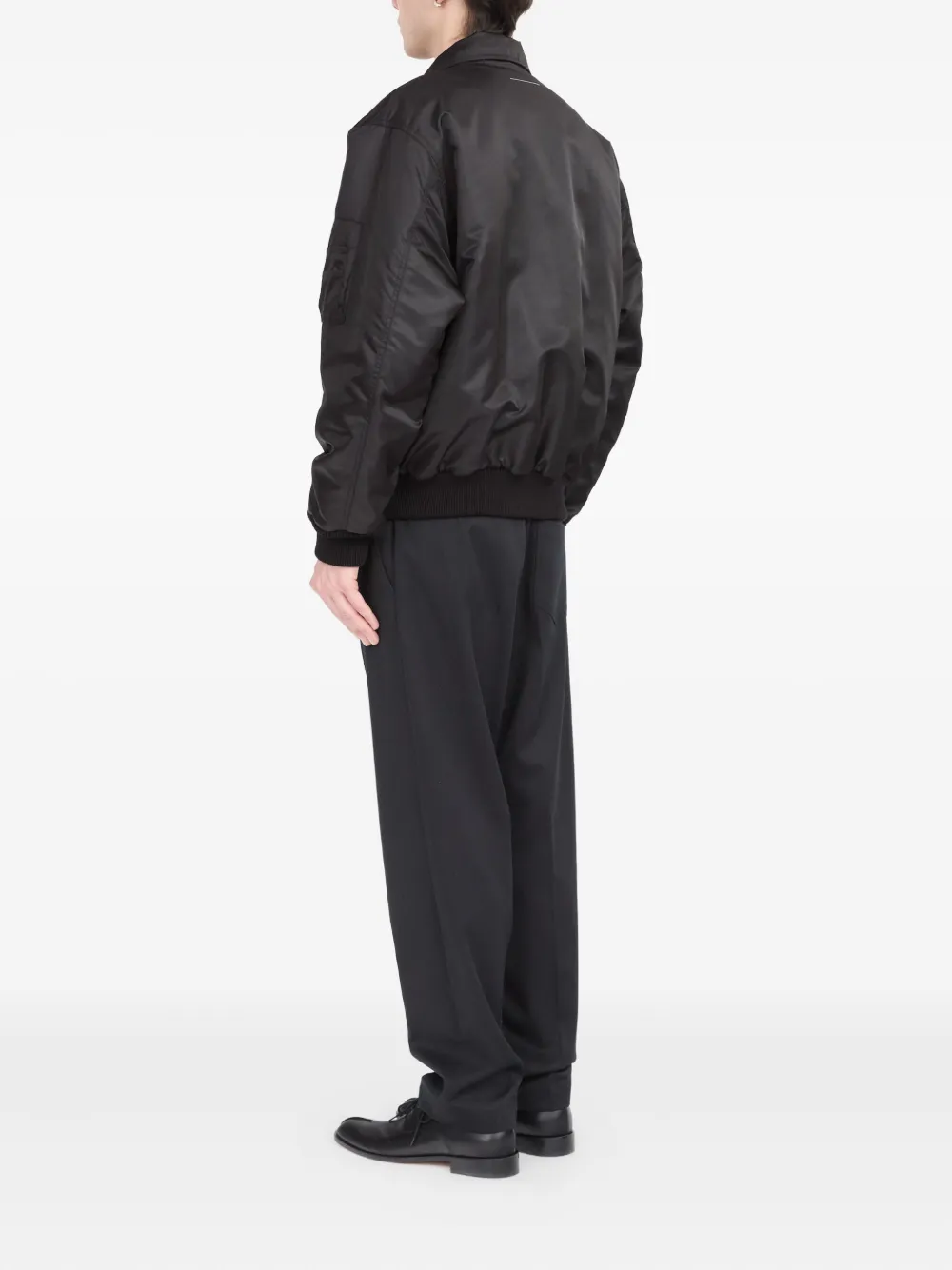 MM6 Maison Margiela Bomberjack met stikseldetail Zwart