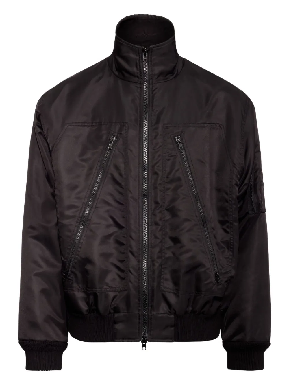 MM6 Maison Margiela Bomberjack met stikseldetail Zwart
