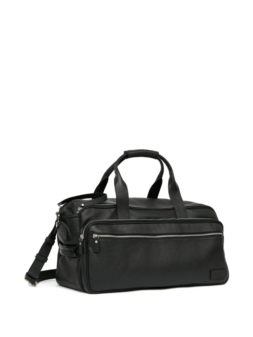 MM6 Maison Margiela Leren duffeltas met textuur Zwart