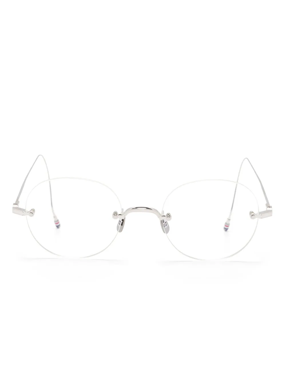 Thom Browne Eyewear Bril met rond montuur Zilver