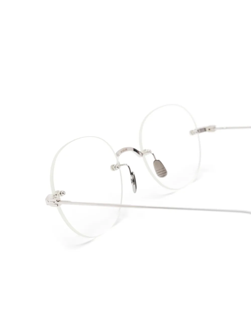 Thom Browne Eyewear Bril met rond montuur Zilver