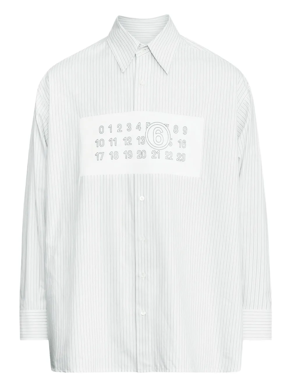 MM6 Maison Margiela camisa con botones y rayas estampadas | blanco | Image 1