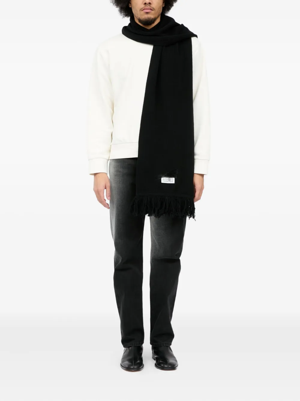 MM6 Maison Margiela Sjaal van wolblend Zwart