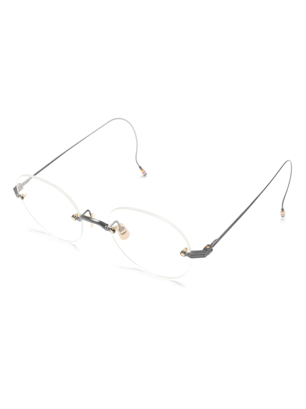 Thom Browne Eyewear Bril met rond montuur Wit