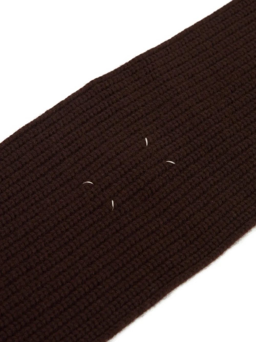 Maison Margiela ribbed cashmere scarf Bruin