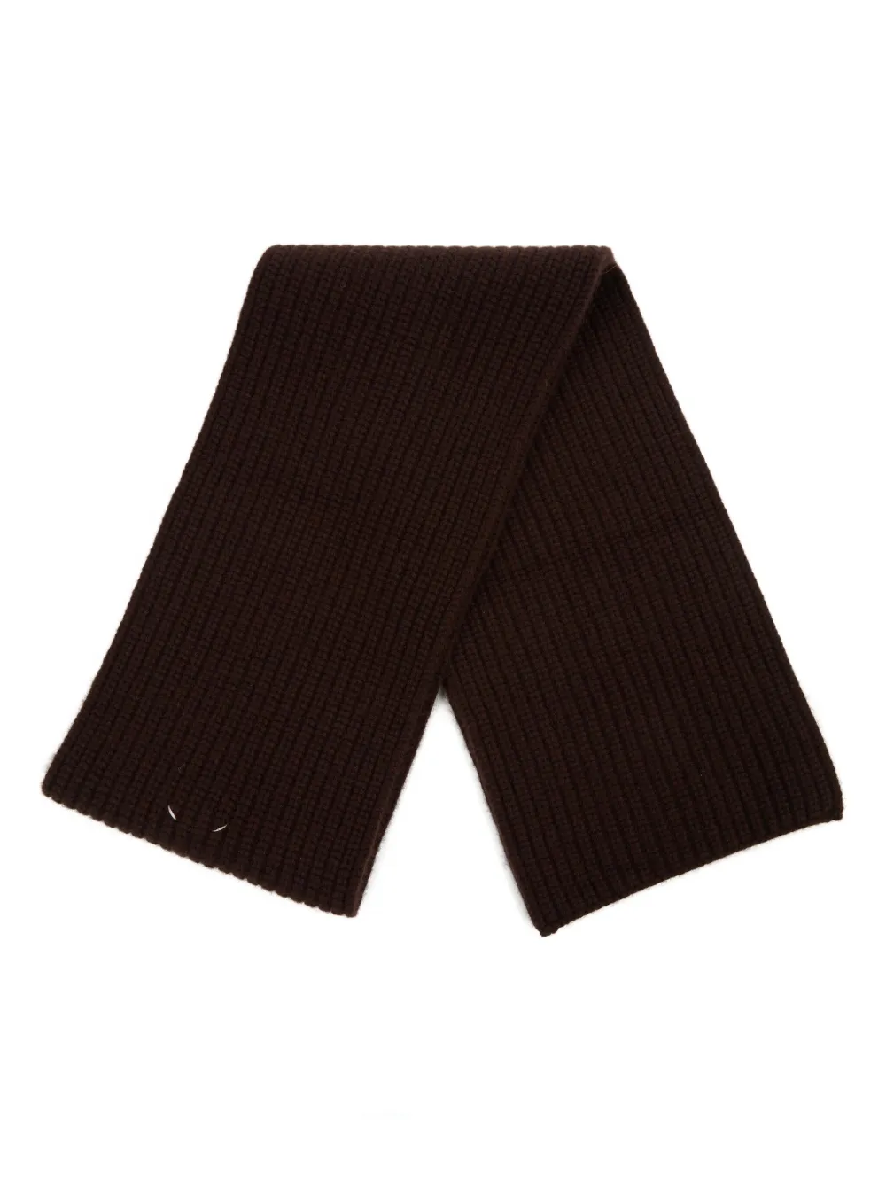 Maison Margiela ribbed cashmere scarf Bruin
