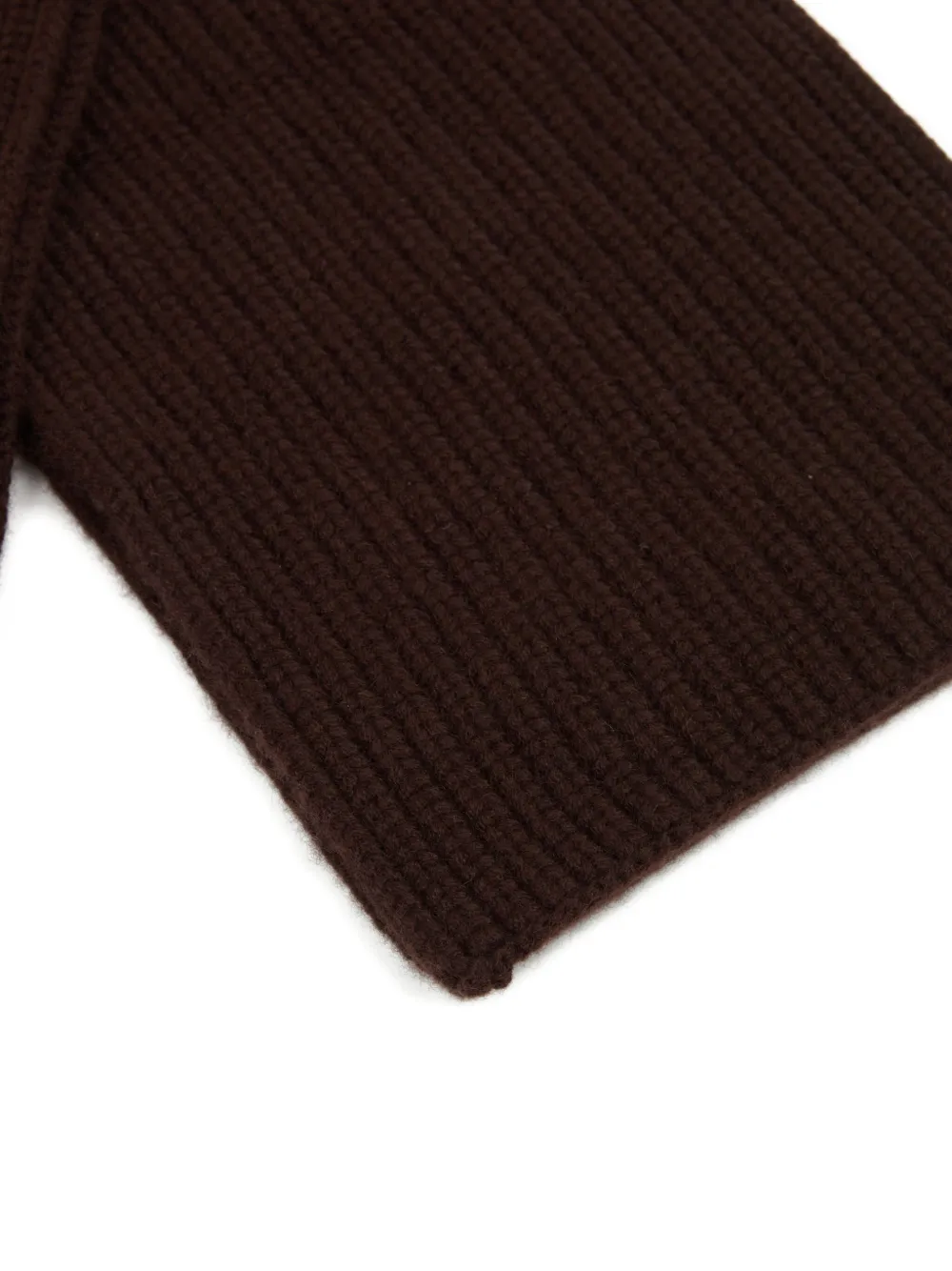 Maison Margiela ribbed cashmere scarf Bruin