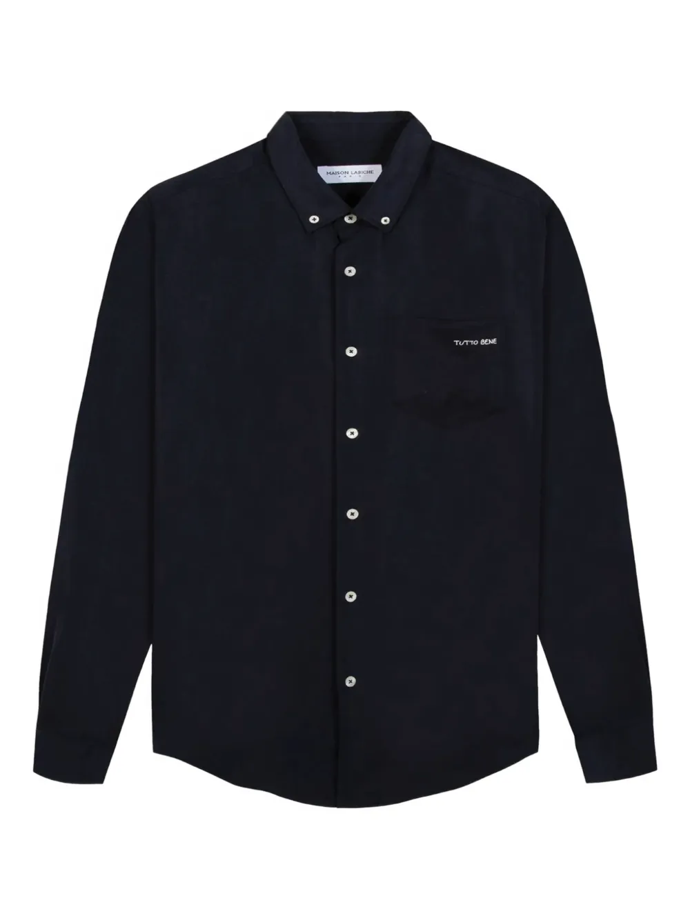 logo-embroidered shirt