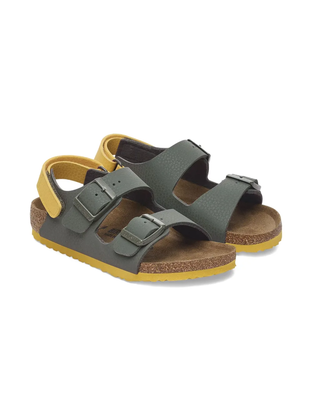 Birkenstock Kids two-strap buckled sandals Green
