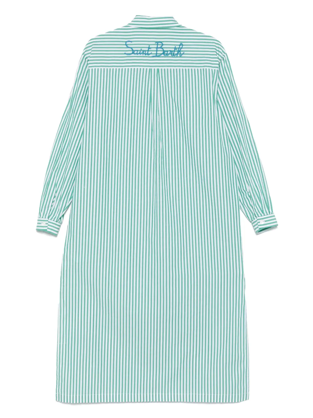 MC2 Saint Barth Gestreepte blousejurk - Groen