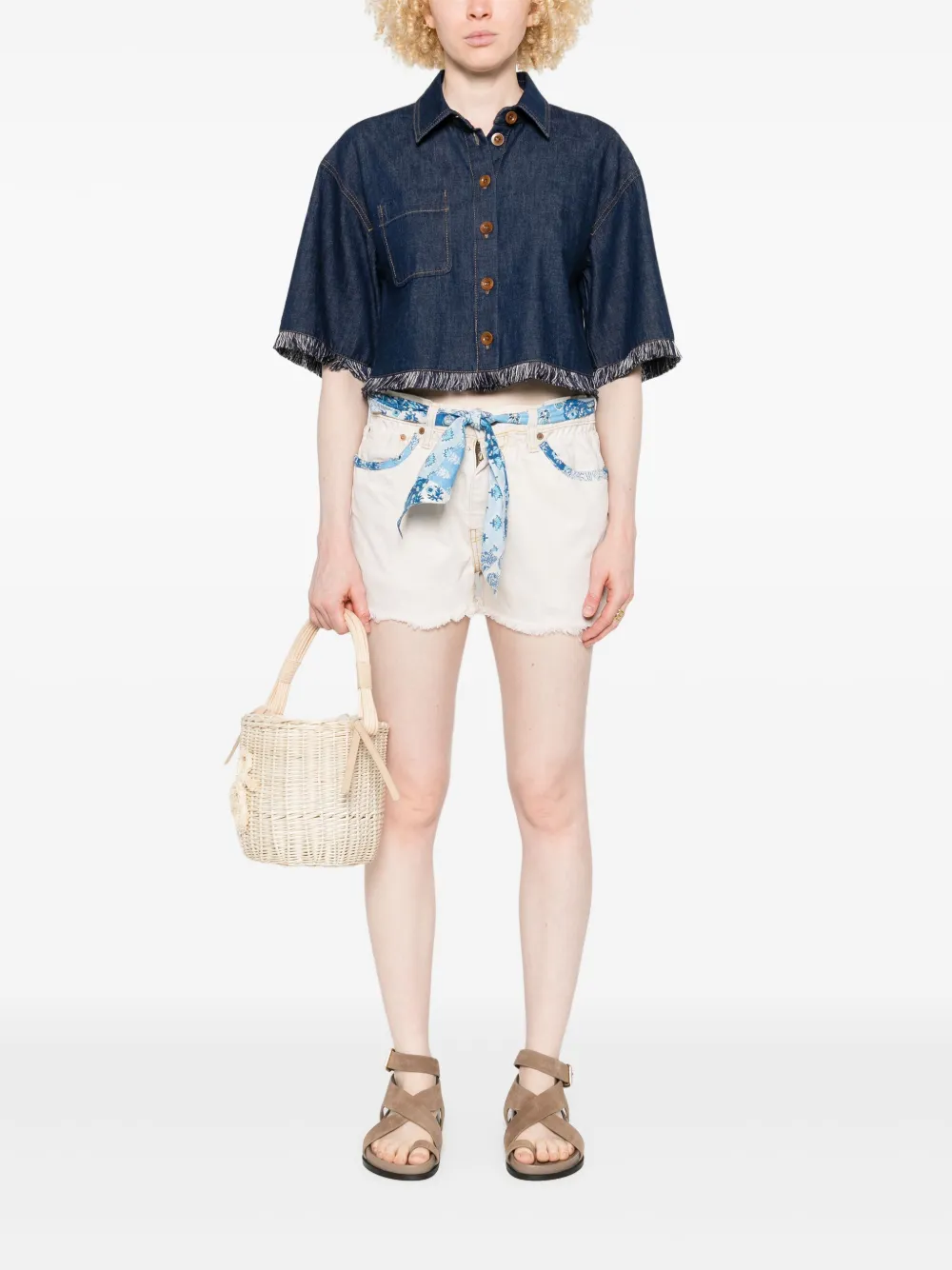 MC2 Saint Barth bandana-print denim shorts | Short Shorts | Image 2
