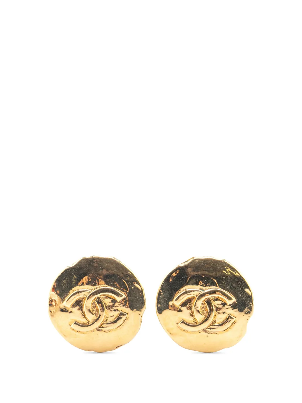 CHANEL Pre-Owned 1993 ゴールドプレーテッド ココマーク クリップオン コスチューム イヤリング - ゴールドトーン CHANEL Pre-Owned 1993 ゴールドプレーテッド ココマーク クリップオン コスチューム イヤリング - ゴールドトーン