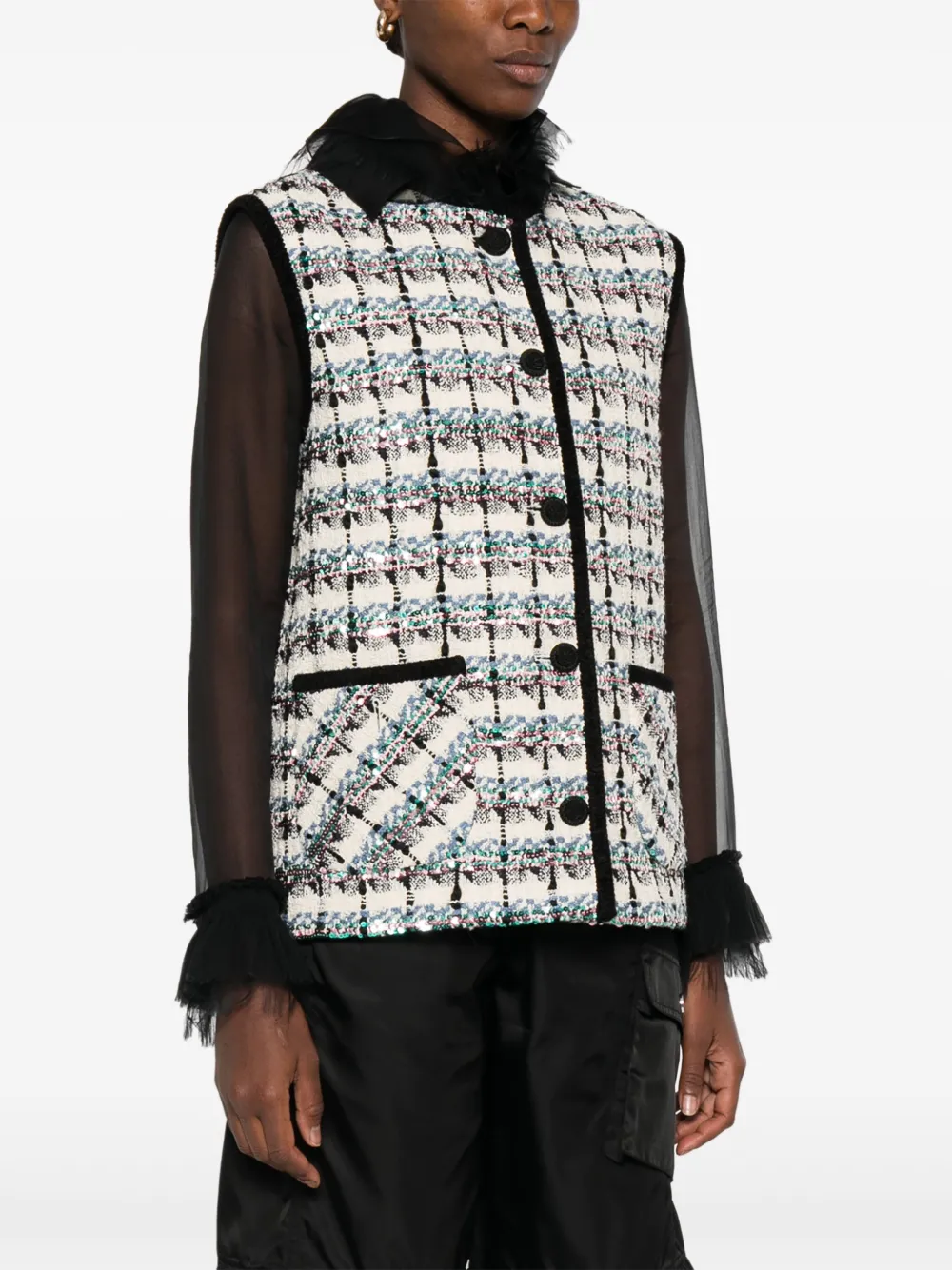 Valentino Garavani button-up vest Beige