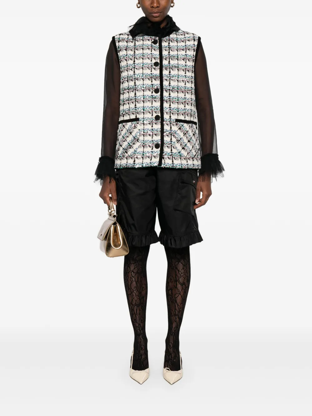 Valentino Garavani button-up vest Beige