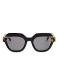 Kaleos Ellison hexagonal-frame sunglasses - Black