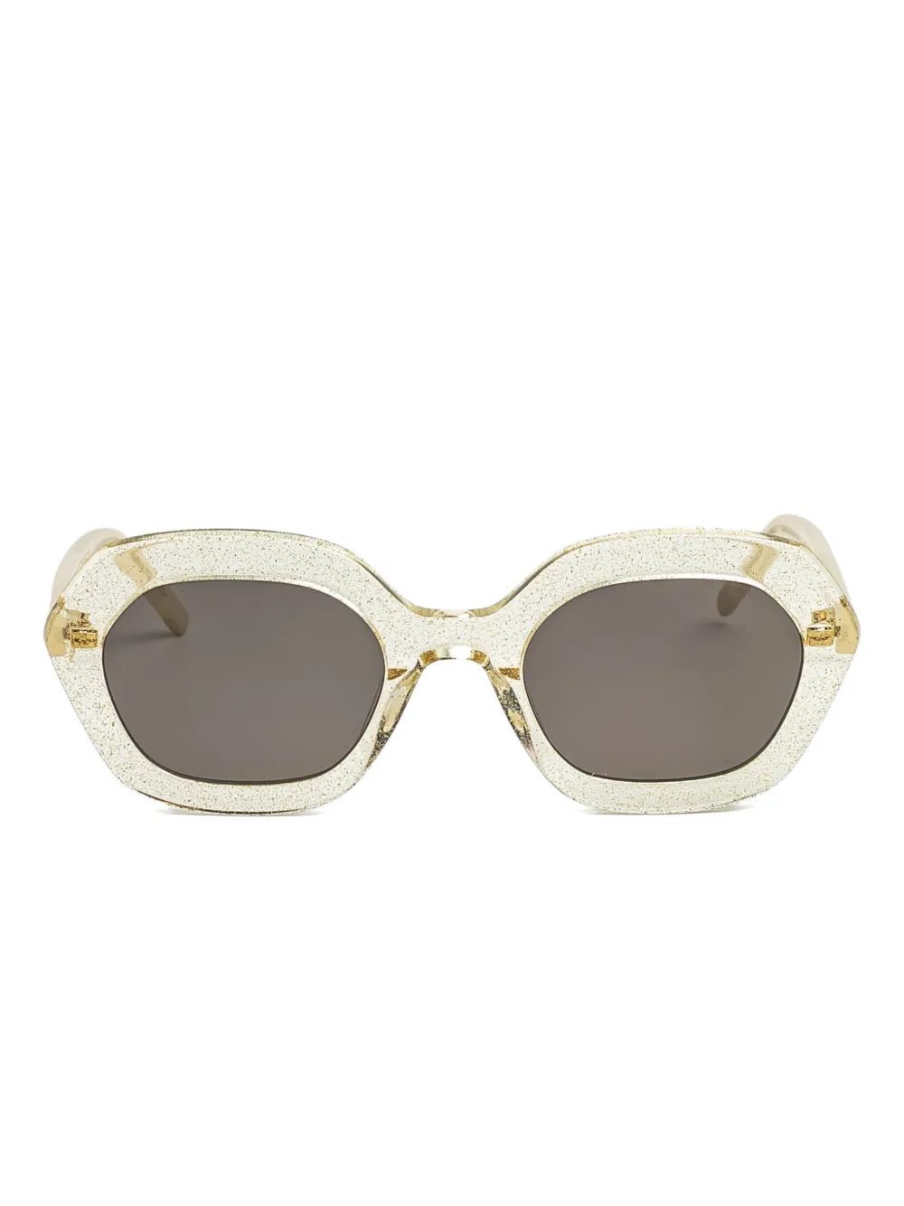 Kaleos Parr zonnebril met geometrisch montuur Beige