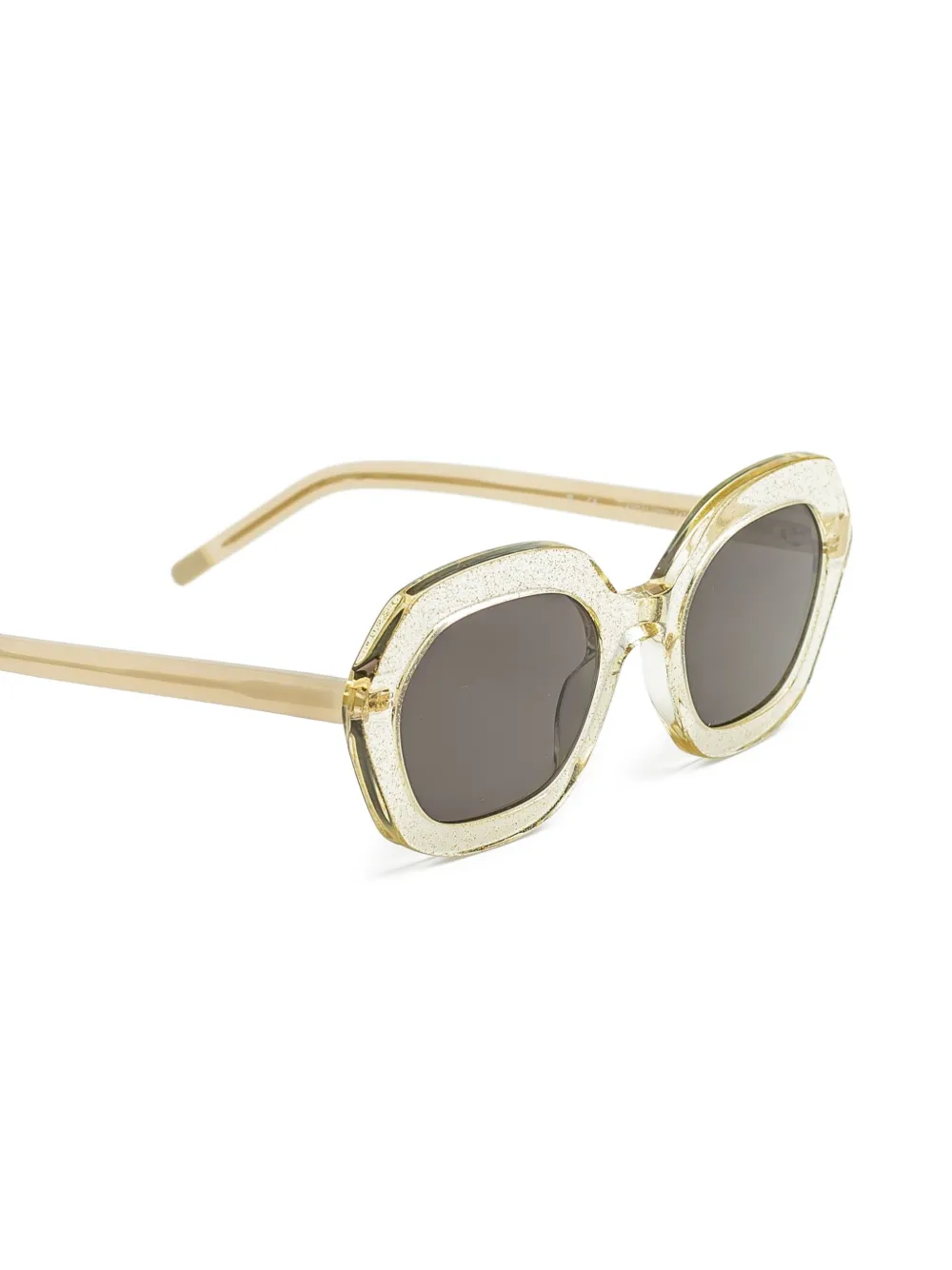Kaleos Parr zonnebril met geometrisch montuur Beige
