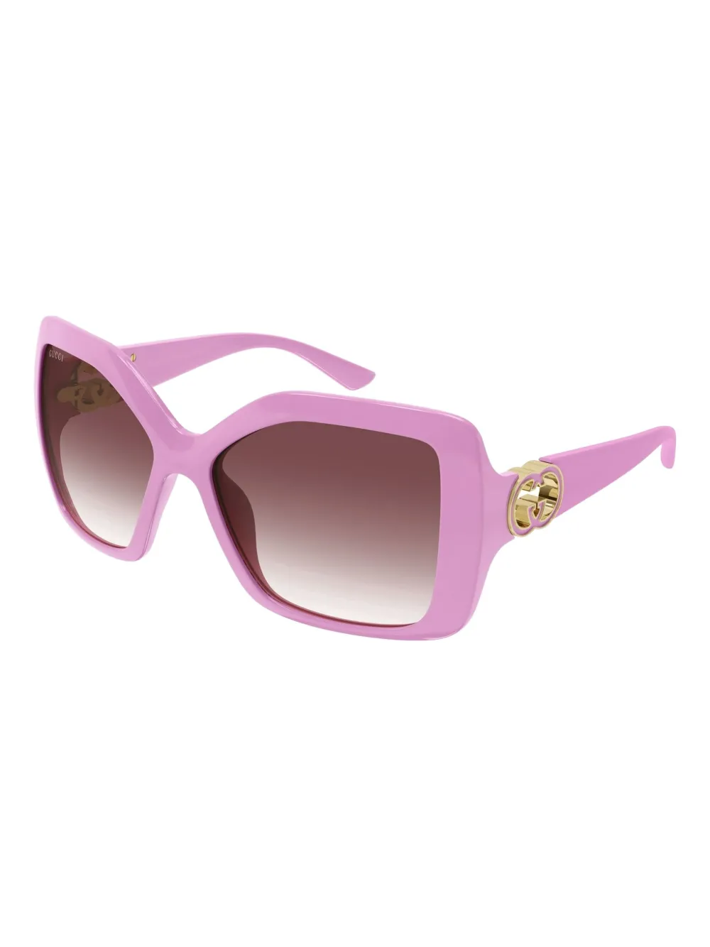 Gucci Eyewear Interlocking G zonnebril met plakkaat - Roze
