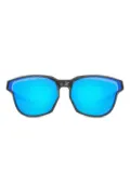 Oakley geometric-frame mirrored sunglasses - Black