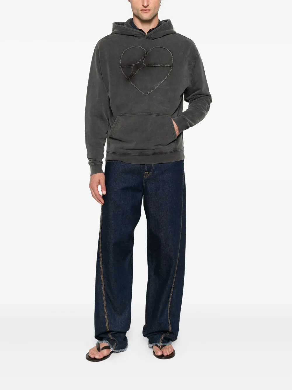 CARNE BOLLENTE Heartbreaker frayed-detail hoodie | Hoodies | Image 2