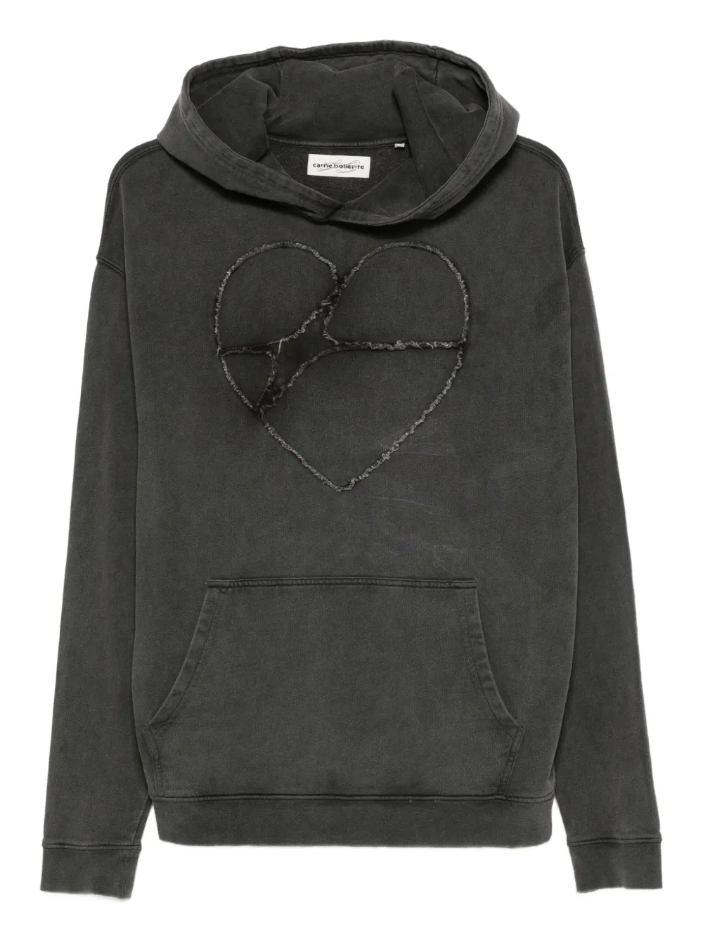 CARNE BOLLENTE Heartbreaker frayed-detail hoodie | Grey | Image 1