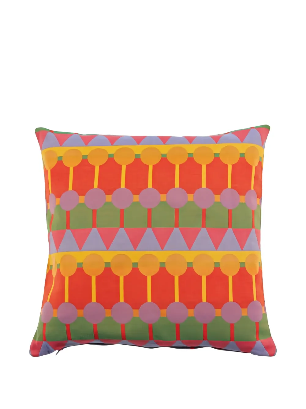 Yinka Ilori Aami geometric-pattern cushion | Red | Image 1