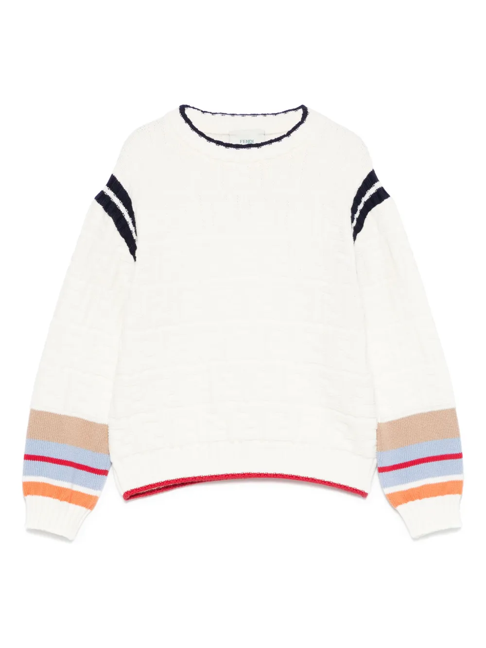 Fendi Kids Trui met streepdetail Beige