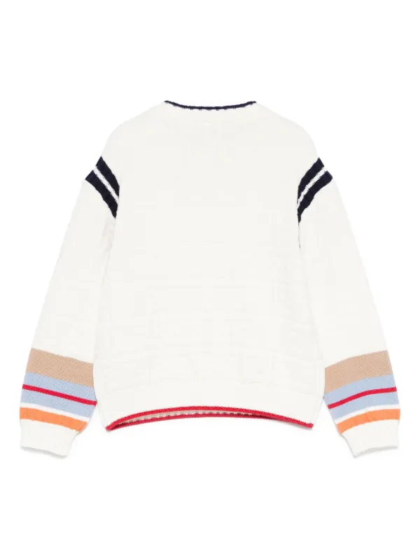 Fendi Kids ストライプディテール セーター | ニュートラル | FARFETCH JP