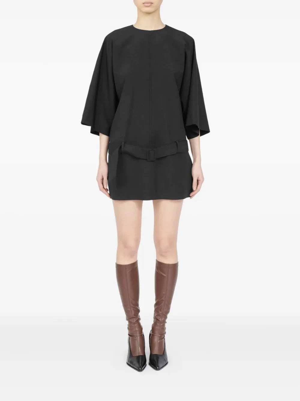 MM6 Maison Margiela Mini-jurk met ceintuur - Zwart