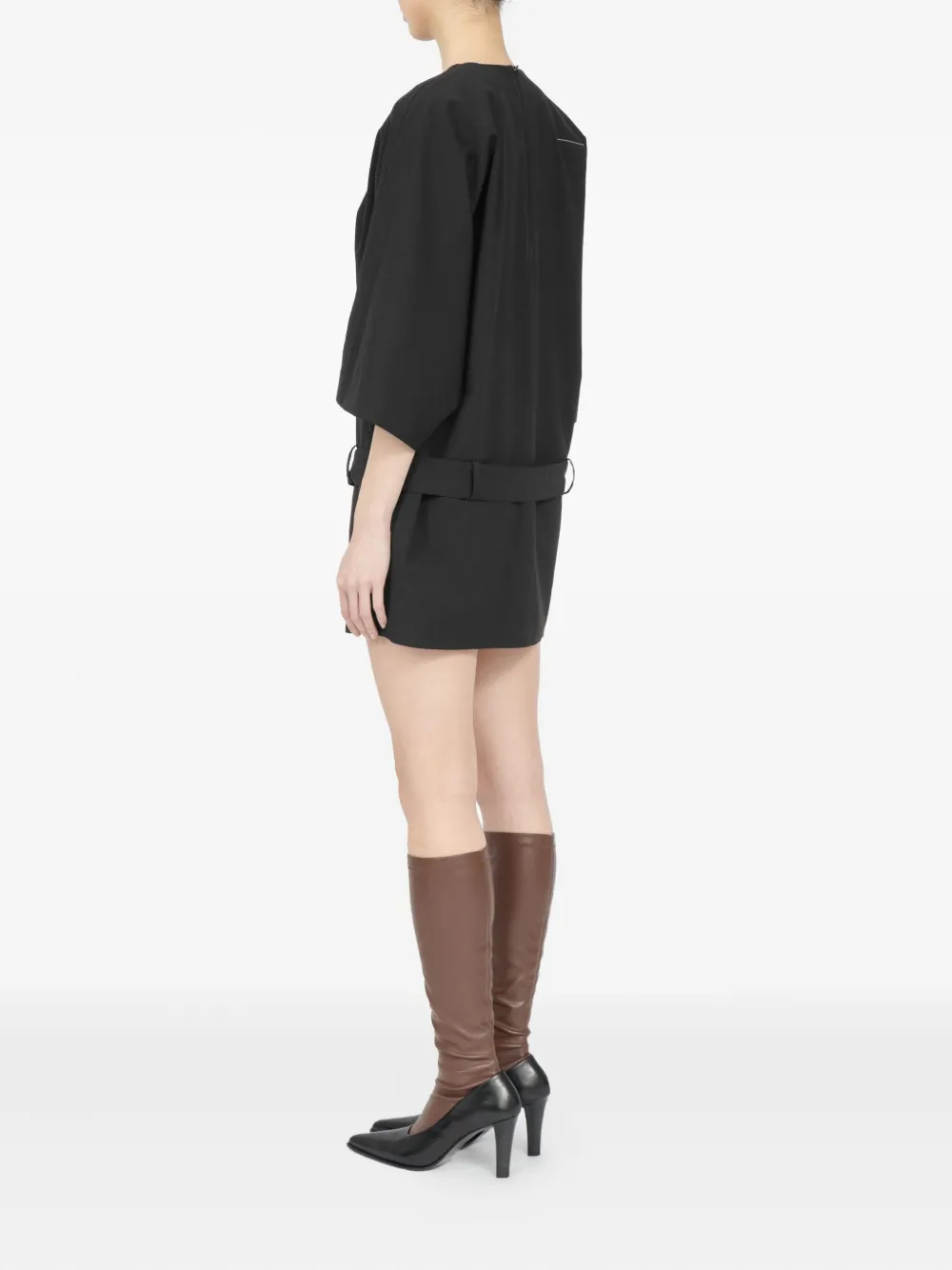 MM6 Maison Margiela Mini-jurk met ceintuur Zwart