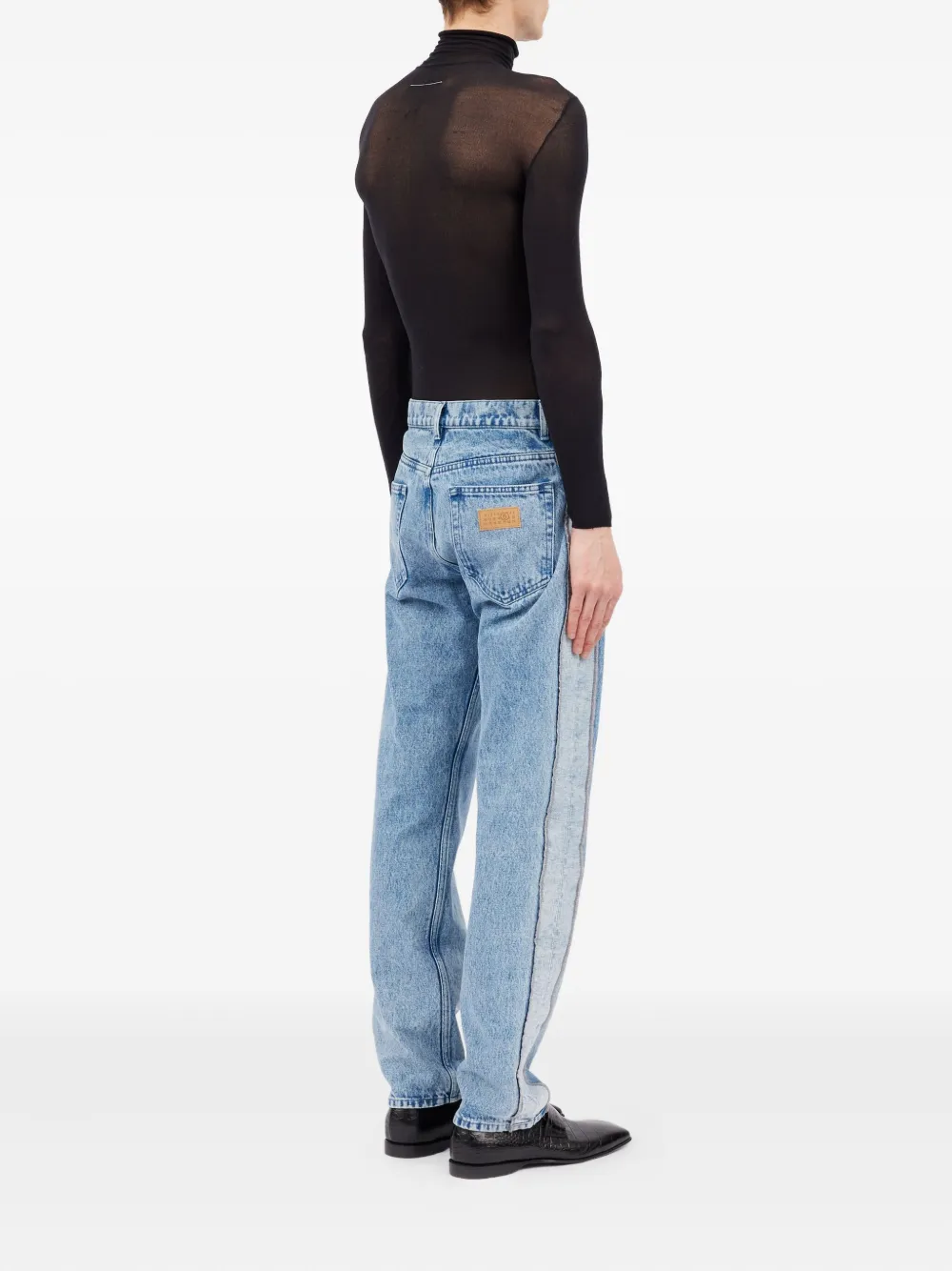 MM6 Maison Margiela Regular jeans met vlakken Blauw