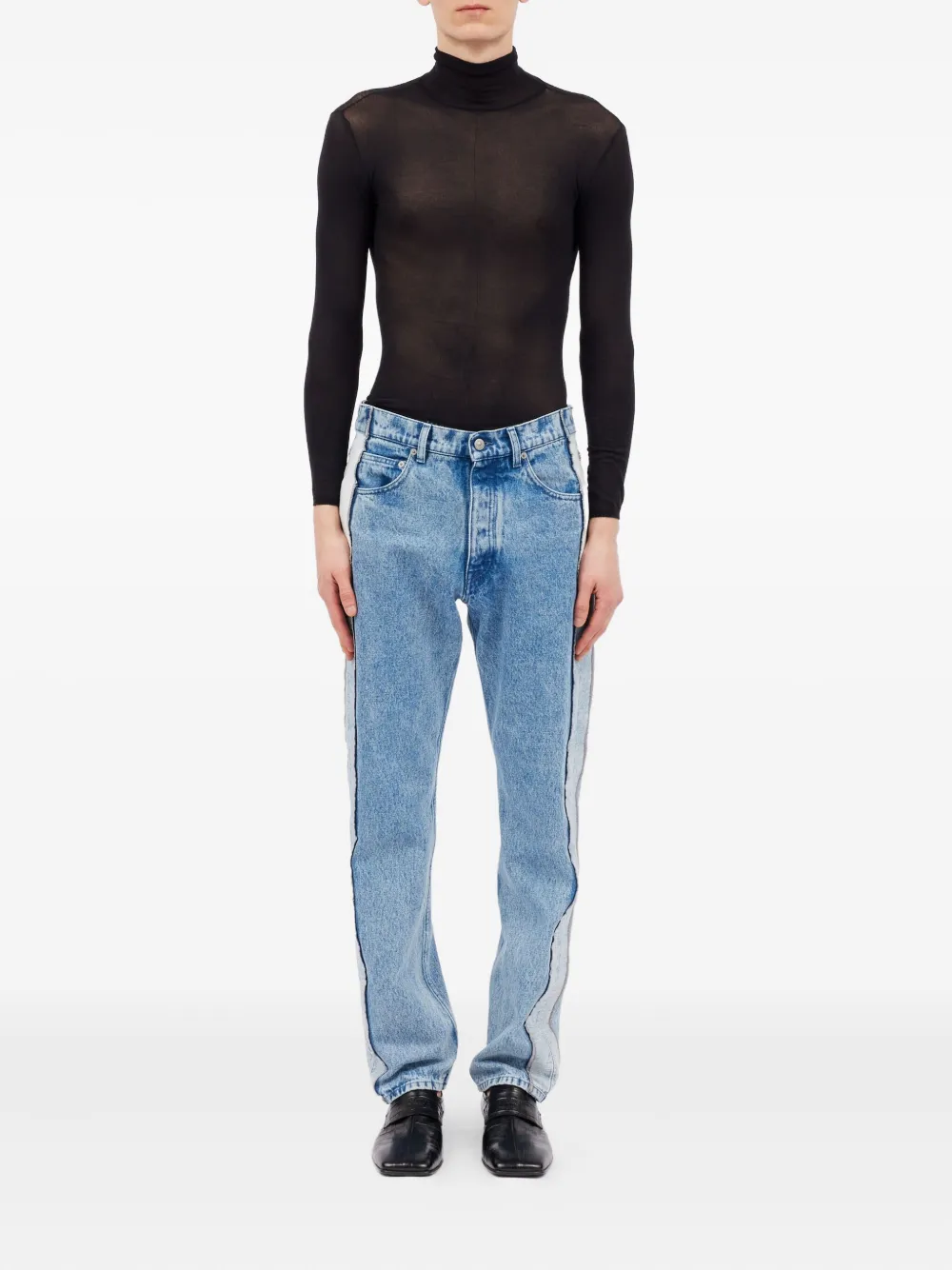 MM6 Maison Margiela Regular jeans met vlakken Blauw