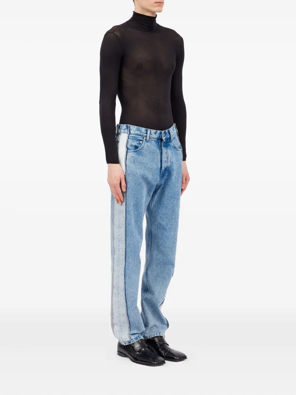 MM6 Maison Margiela Regular jeans met vlakken Blauw