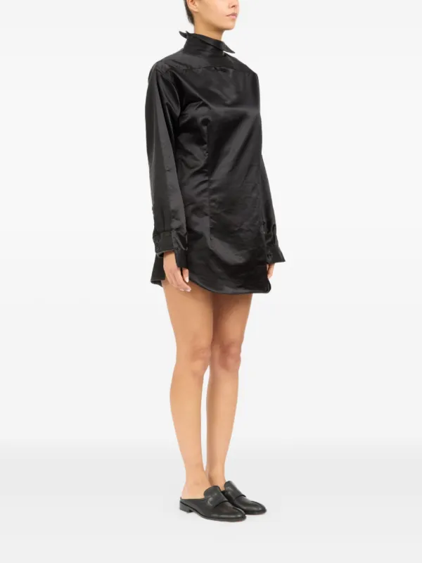 black satin high neck dress Petal and Pup Women's Anabelle Halter Neck Midi Dress main image 1