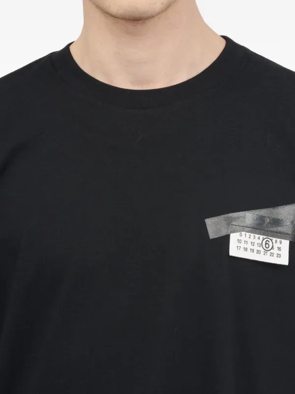 MM6 Maison Margiela ナンバープリント Tシャツ | ブラック