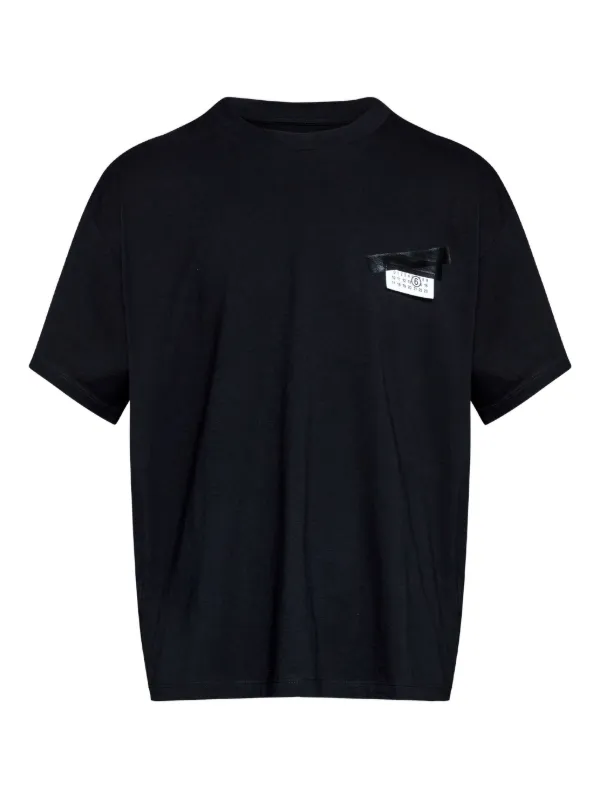 MM6 Maison Margiela ナンバープリント Tシャツ | ブラック