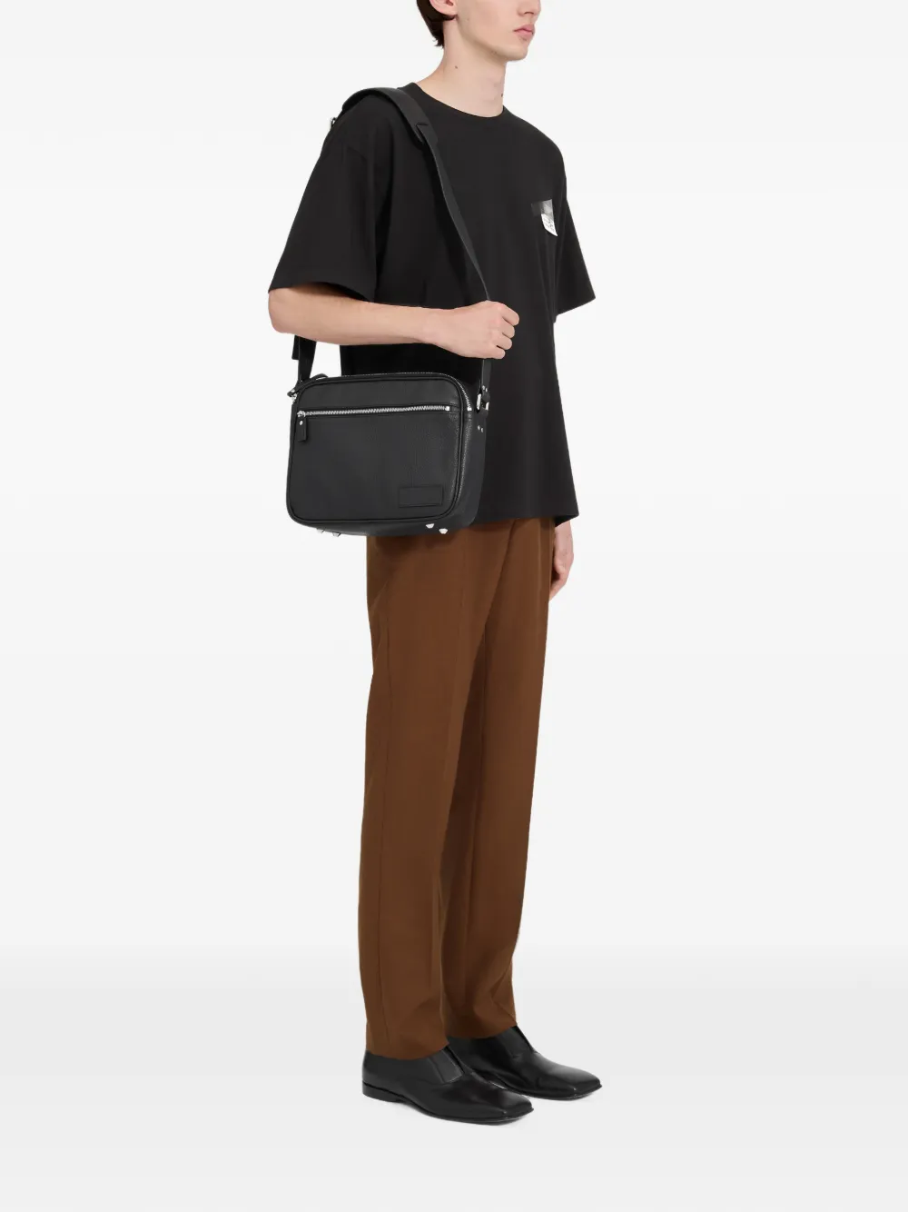 MM6 Maison Margiela Trompe L'oeil T-shirt in Black, view 3