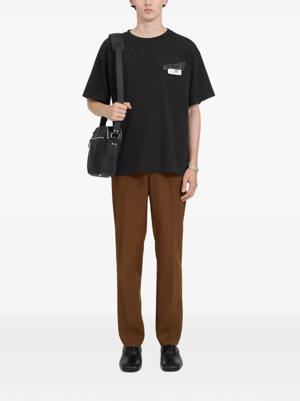 MM6 Maison Margiela Trompe L'oeil T-shirt in Black, view 2