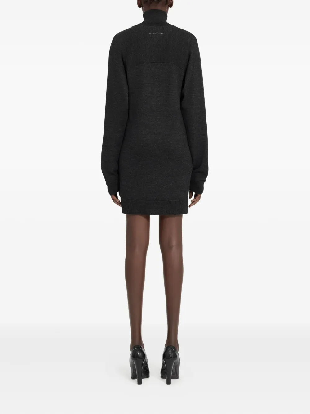 MM6 Maison Margiela Mini-jurk met col en vlakken Grijs