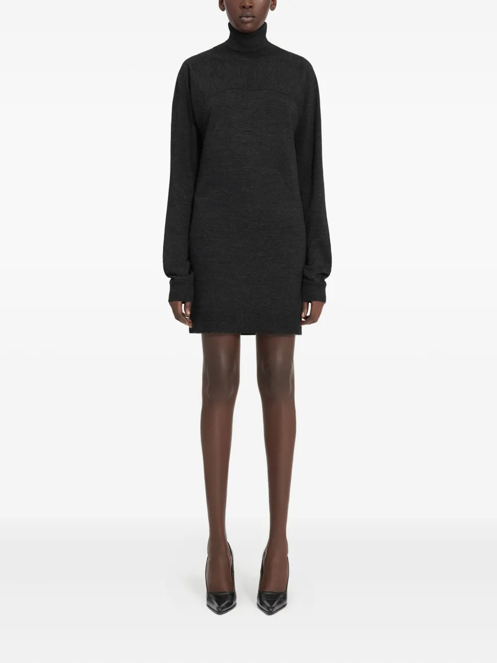 MM6 Maison Margiela Mini-jurk met col en vlakken - Grijs
