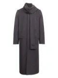 MM6 Maison Margiela scarf-detail longline coat - Grey