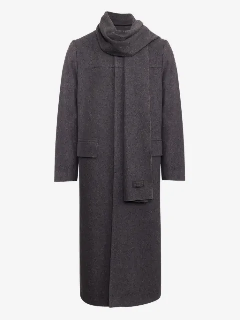 MM6 Maison Margiela scarf-detail longline coat 