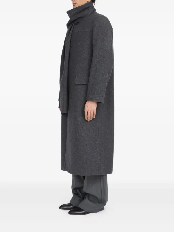 MM6 Maison Margiela ロングコート MM6 Maison Margiela スカーフディテール ロングコート | グレー