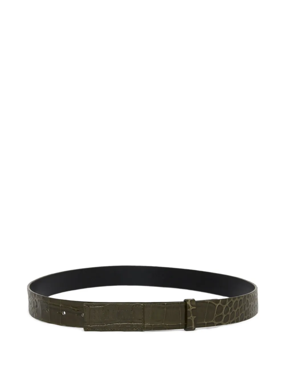 MM6 Maison Margiela crocodile-embossed belt | Green | Image 1