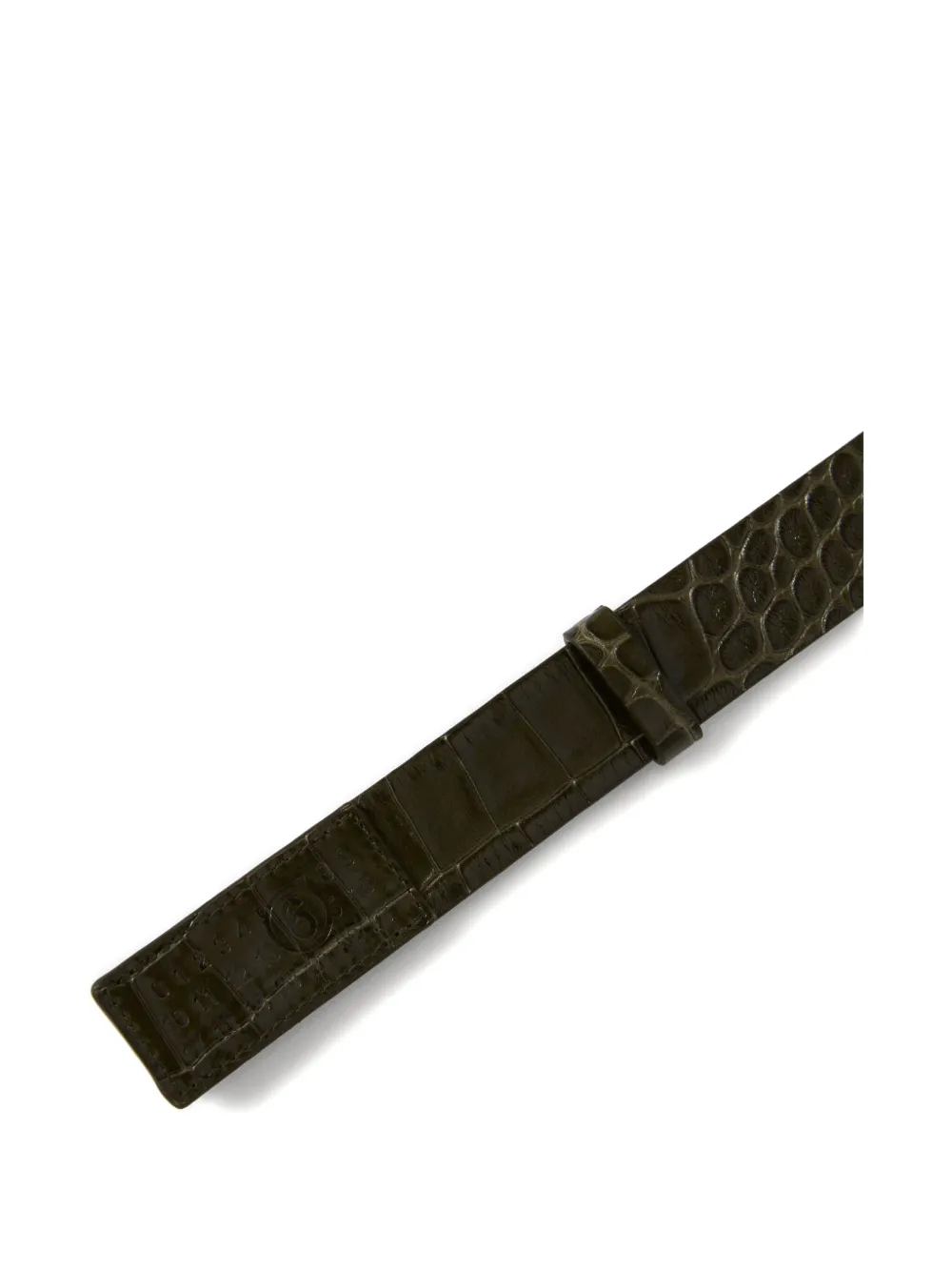 MM6 Maison Margiela Riem met krokodillen-reliëf - Groen