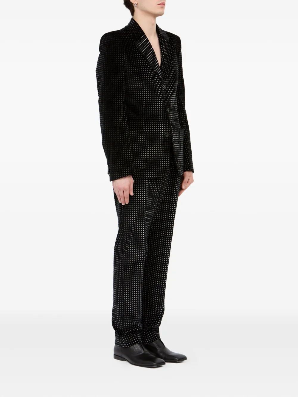 MM6 Maison Margiela Fluwelen blazer met sterrenprint Zwart