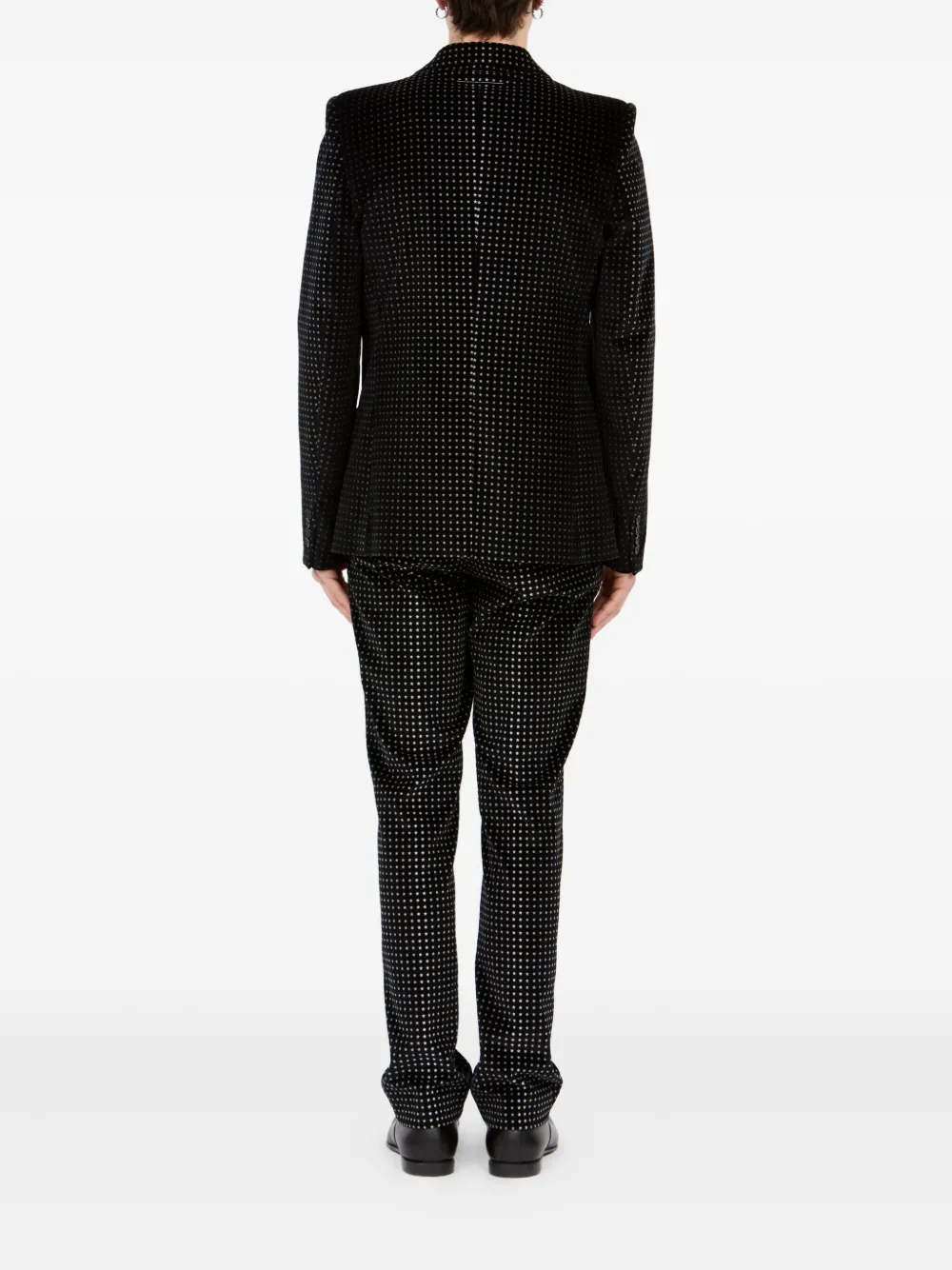 MM6 Maison Margiela Fluwelen blazer met sterrenprint Zwart