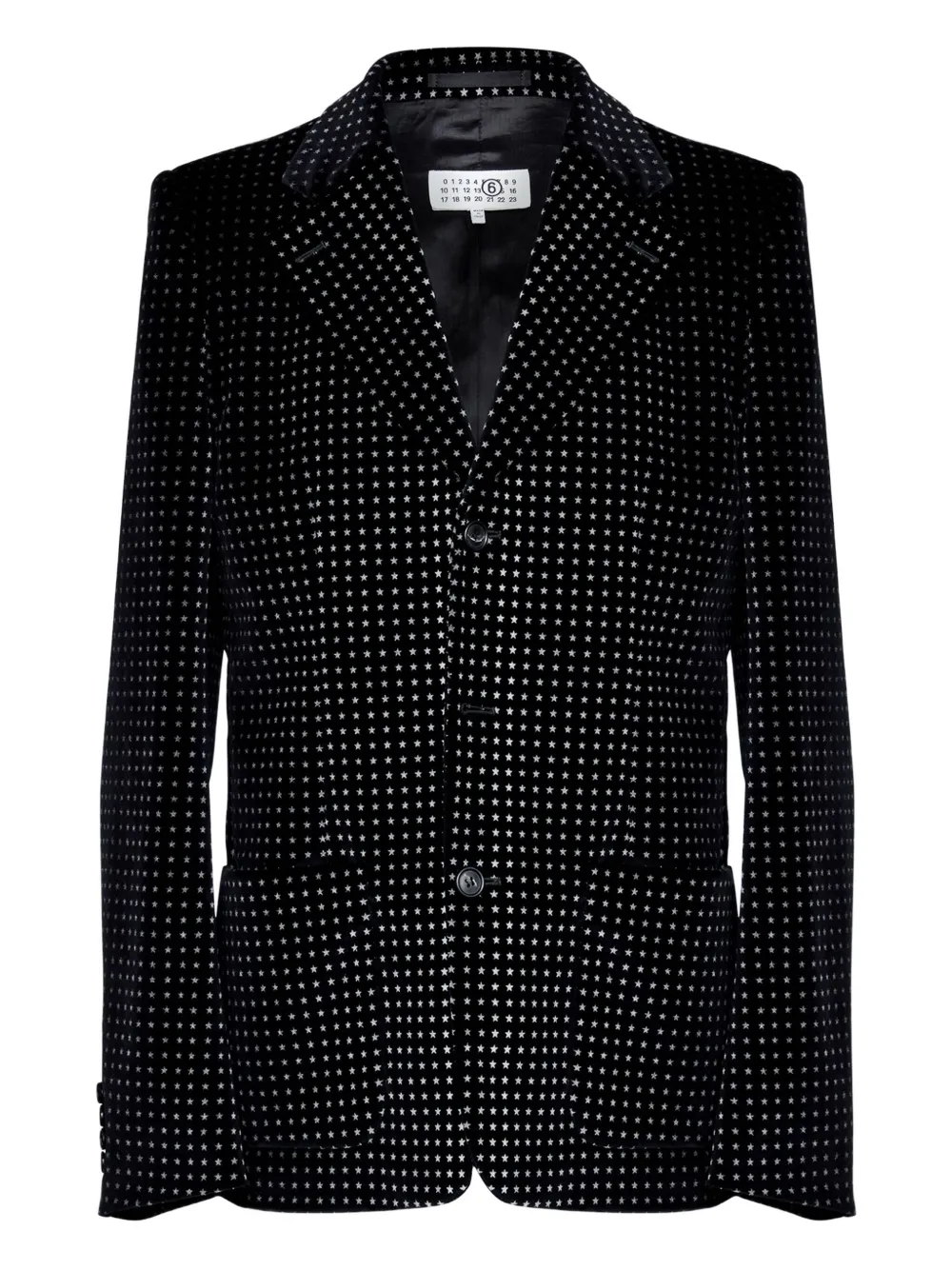 MM6 Maison Margiela star-print velvet blazer | Black | Image 1