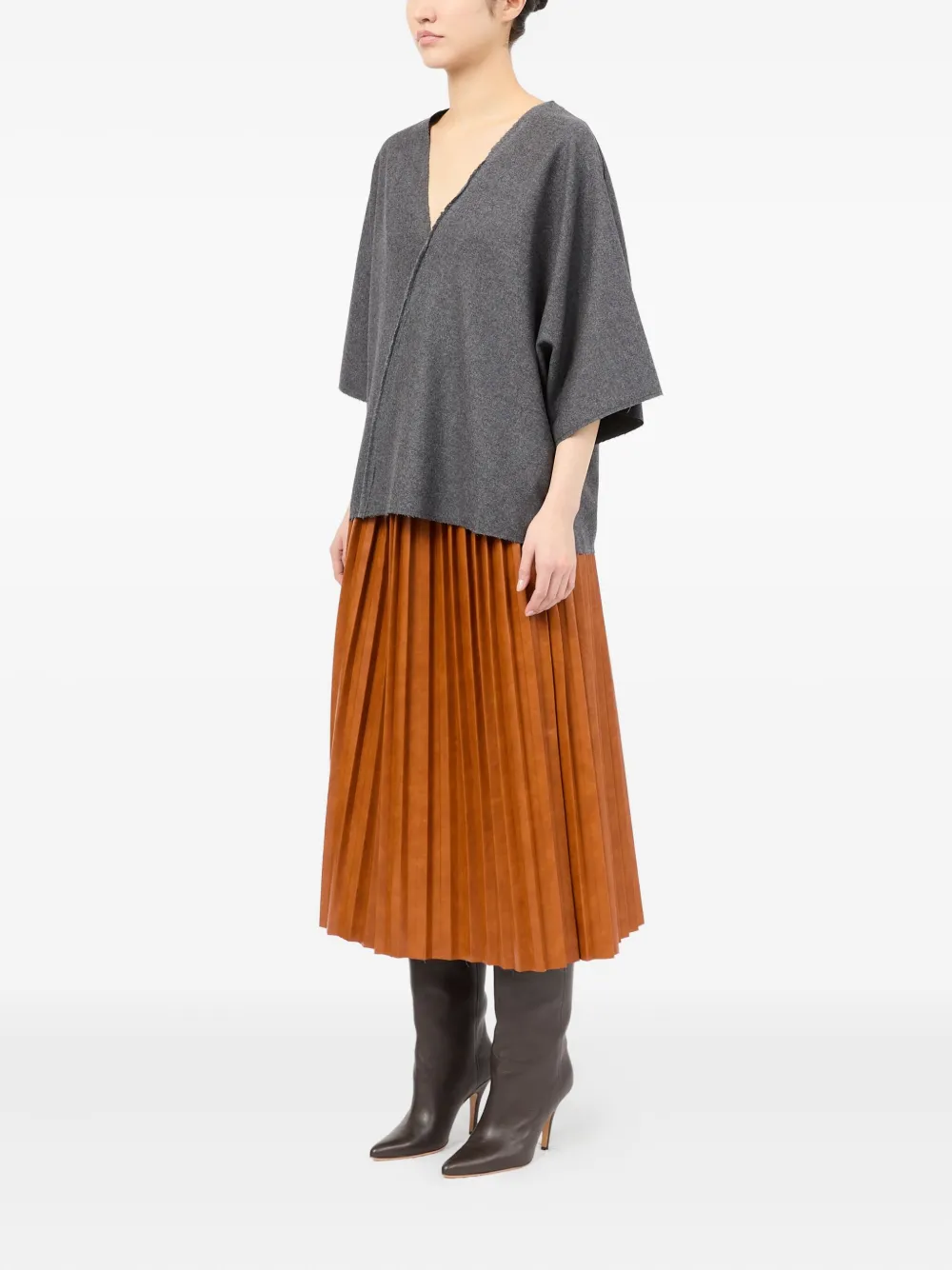 MM6 Maison Margiela Gerafelde blouse Grijs