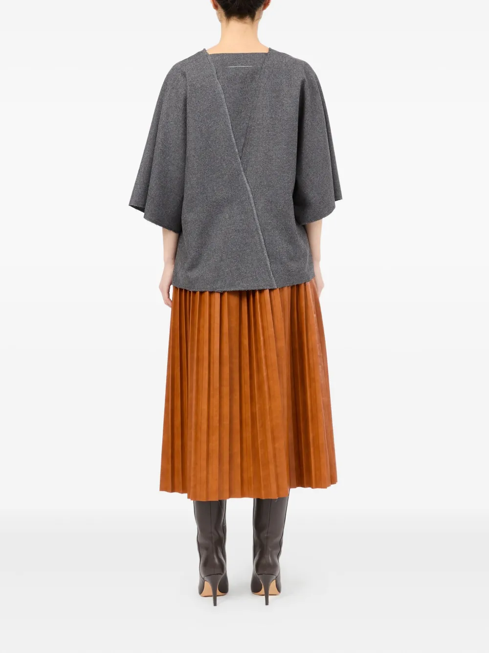 MM6 Maison Margiela Gerafelde blouse Grijs